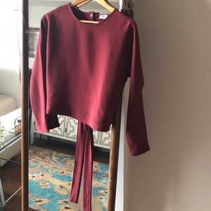 Aritzia Wilfred beautiful open back tie top